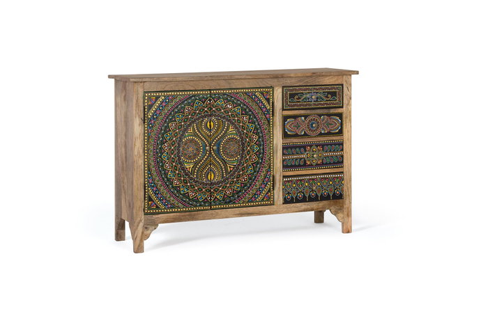 GINER Y COLOMER Buffet en bois de manguier multicolore